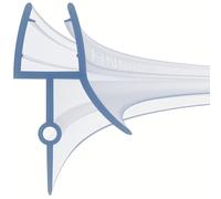 HNNHOME Pre-Curved Shower Screen Seal Strip for 6-8mm Glass, 22mm Gap,100cm
