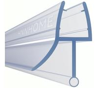 HNNHOME Rubber Plastic Bath Shower Screen Seal Strip for 4-6mm Glass Door Straight 5-10mm Gap
