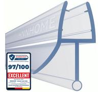 Hnnhome Rubber Plastic Bath Shower Screen Seal Strip For 8-10mm Glass Door Straight 5-10mm Gap