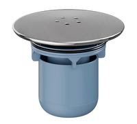 HNNHOME Shower Drain Cover Replacement, Chrome Shower Trap Cover, Removable Top Fitting Cap Parts, 90mm/115mm Shower Plughole Cover, Fast Flow Shower Tray Waste (Blue)