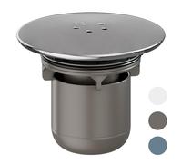 HNNHOME Shower Drain Cover Replacement, Chrome Shower Trap Cover, Removable Top Fitting Cap Parts, 90mm/115mm Shower Plughole Cover, Fast Flow Shower Tray Waste (Warm Grey)