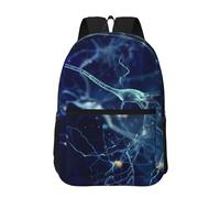 Hnnkloy 3D Brain Cell Neuron Neurology, 17 Inch Backpack With Pockets Casual Daypack Water Resistant School Bag