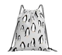 Hnnkloy A Plethora Of Penguins, Drawstring Backpack Unisex Sport Gym Bag Casual Daypack Drawstring Sackpack