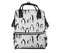 Hnnkloy A Plethora Of Penguins, Large Capacity Mummy Backpack Diaper Bag Travel Backpack for Outdoor