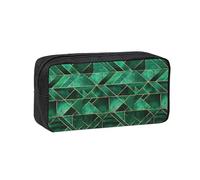 Hnnkloy Abstract Nature - Emerald Green, Big Capacity Pencil Case Portable Pen Pouch Stationery Bag for School Office