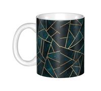 Hnnkloy Abstract Nature Emerald Green,Ceramic Mug Large Coffee Cup Suitable for Kitchen Restaurant Office Coffee Shop 330ml