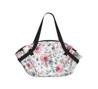 Hnnkloy Australian Flora Watercolor Eucalyptus And Blush Flowers,Portable Camping Mat Multifunctional Foldable Picnic Blanket As Camping Tote Bag For Traveling