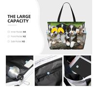 Hnnkloy Australian Shepherd Small Puppies Quartet, Large Capacity Beach Bag Travel Shoulder Bag For Women - Waterproof Tote Handbag