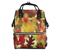 Hnnkloy Autumn Fall Leaves, Large Capacity Mummy Backpack Diaper Bag Travel Backpack for Outdoor