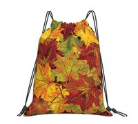 Hnnkloy Autumn Leaves Printed, Drawstring Backpack Unisex Sport Gym Bag Casual Daypack Drawstring Sackpack