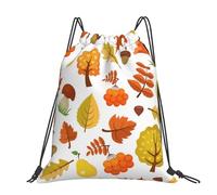 Hnnkloy Autumn Maple Leaves, Drawstring Backpack Unisex Sport Gym Bag Casual Daypack Drawstring Sackpack