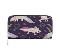 Hnnkloy Axolotls, PU Leather Wallets Large Capacity Clutch Wallet for Men Women