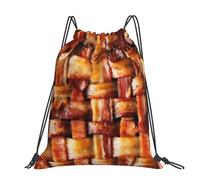 Hnnkloy Bacon Meat, Drawstring Backpack Unisex Sport Gym Bag Casual Daypack Drawstring Sackpack