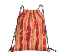 Hnnkloy Bacon Slabs, Drawstring Backpack Unisex Sport Gym Bag Casual Daypack Drawstring Sackpack