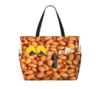 Hnnkloy Baked Beans, Large Capacity Beach Bag Travel Shoulder Bag For Women - Waterproof Tote Handbag