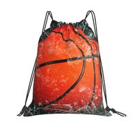 Hnnkloy Basketball Glass Breaking Window, Drawstring Backpack Unisex Sport Gym Bag Casual Daypack Drawstring Sackpack
