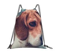 Hnnkloy Beagle Dog, Drawstring Backpack Unisex Sport Gym Bag Casual Daypack Drawstring Sackpack