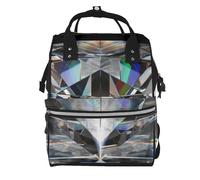 Hnnkloy Beautiful Black Diamond Jewelry, Large Capacity Mummy Backpack Diaper Bag Travel Backpack for Outdoor
