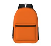 Hnnkloy Beauty Burnt Orange Printed, 17 Inch Backpack With Pockets Casual Daypack Water Resistant School Bag