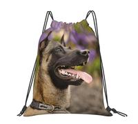 Hnnkloy Belgian Malinois Pets Dogs Belgian Malinois, Drawstring Backpack Unisex Sport Gym Bag Casual Daypack Drawstring Sackpack