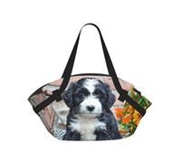 Hnnkloy Bernedoodle Flowers Puppy Pets Dogs Bernedoodle,Portable Camping Mat Multifunctional Foldable Picnic Blanket As Camping Tote Bag For Traveling