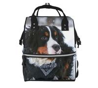 Hnnkloy Bernese Mountain Dog Snowfall, Large Capacity Mummy Backpack Diaper Bag Travel Backpack for Outdoor