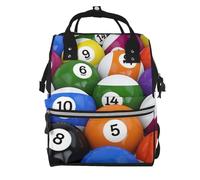 Hnnkloy Billiards Balls, Large Capacity Mummy Backpack Diaper Bag Travel Backpack for Outdoor