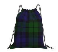 Hnnkloy Black Watch Tartan Plaid, Drawstring Backpack Unisex Sport Gym Bag Casual Daypack Drawstring Sackpack