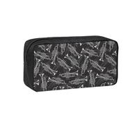 Hnnkloy Black White Sketch Trumpets, Big Capacity Pencil Case Portable Pen Pouch Stationery Bag for School Office