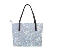 Hnnkloy Bling Silver Printed Glitter,PU Leather Handbag Large Capacity Tote Bag Women's Shoulder Bag for Work Travel