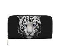 Hnnkloy Blue Pupil White Tiger, PU Leather Wallets Large Capacity Clutch Wallet for Men Women