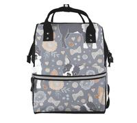 Hnnkloy Boston Terrier Beautiful Flowers, Large Capacity Mummy Backpack Diaper Bag Travel Backpack for Outdoor