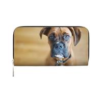 Hnnkloy Boxer Dogs Puppy Pets Dogs, PU Leather Wallets Large Capacity Clutch Wallet for Men Women