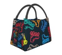 Hnnkloy Bright Colorful Skates, Portable Lunch Bag, Insulated Tote Bag Durable Lunch Box Reusable Cooler Bag