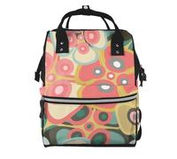 Hnnkloy Bright Delicate Flowers, Large Capacity Mummy Backpack Diaper Bag Travel Backpack for Outdoor