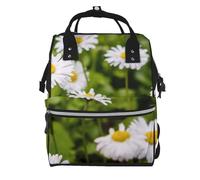 Hnnkloy Bright Flower Lovely Daisy, Large Capacity Mummy Backpack Diaper Bag Travel Backpack for Outdoor