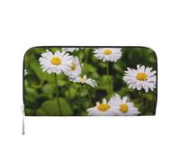 Hnnkloy Bright Flower Lovely Daisy, PU Leather Wallets Large Capacity Clutch Wallet for Men Women
