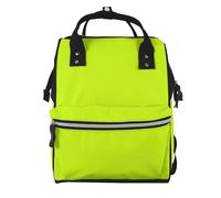 Hnnkloy Bright Green Lime Neon Color, Large Capacity Mummy Backpack Diaper Bag Travel Backpack for Outdoor