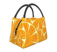 Hnnkloy Bright Orange, Portable Lunch Bag, Insulated Tote Bag Durable Lunch Box Reusable Cooler Bag