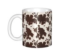 Hnnkloy Brown Cow Spots,Ceramic Mug Large Coffee Cup Suitable for Kitchen Restaurant Office Coffee Shop 330ml