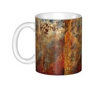 Hnnkloy Brown Rust Colorful Metal Rusty,Ceramic Mug Large Coffee Cup Suitable for Kitchen Restaurant Office Coffee Shop 330ml