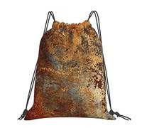 Hnnkloy Brown Rust Colorful Metal Rusty Steel Iron Structure, Drawstring Backpack Unisex Sport Gym Bag Casual Daypack Drawstring Sackpack