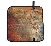 Hnnkloy Brown Rust Colorful Metal Rusty Steel Iron Structure,Folding Seat Mat, Oxford Cloth Sit Mat, Portable Seat Cushion for Outdoor Camping Traveling