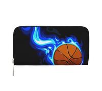 Hnnkloy Burning Basketball, PU Leather Wallets Large Capacity Clutch Wallet for Men Women