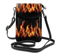 Hnnkloy Burning Flame Print Multicolor, Cell Phone Purses For Women, Small Crossbody Bags - PU Leather Cellphone Wallet With Credit Card Slots