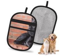 Hnnkloy Cane Corso Big Black Dogs Pets, 2 Pack Pet Hair Removal Gloves For Bed,Carpet,Clothes,Sofa,Static Grooming Glove For Dogs & Cats