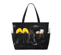 Hnnkloy Cane Corso Pets Puppy Black Cane Corso, Large Capacity Beach Bag Travel Shoulder Bag For Women - Waterproof Tote Handbag