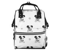 Hnnkloy Cartoon Character Jack Russell Terrier Animal, Large Capacity Mummy Backpack Diaper Bag Travel Backpack for Outdoor