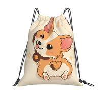 Hnnkloy Cartoon Cute Corgi Dog Butt, Drawstring Backpack Unisex Sport Gym Bag Casual Daypack Drawstring Sackpack