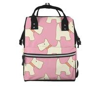 Hnnkloy Cartoon Pet Dog Scottish Terrier, Large Capacity Mummy Backpack Diaper Bag Travel Backpack for Outdoor